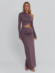 Vyorix SERAYA MAXI DRESS MAUVE