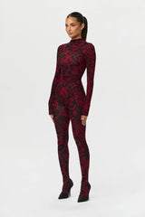 Naked Print Closed Toe Jumpsuit
