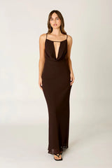 Draped Column Maxi Dress