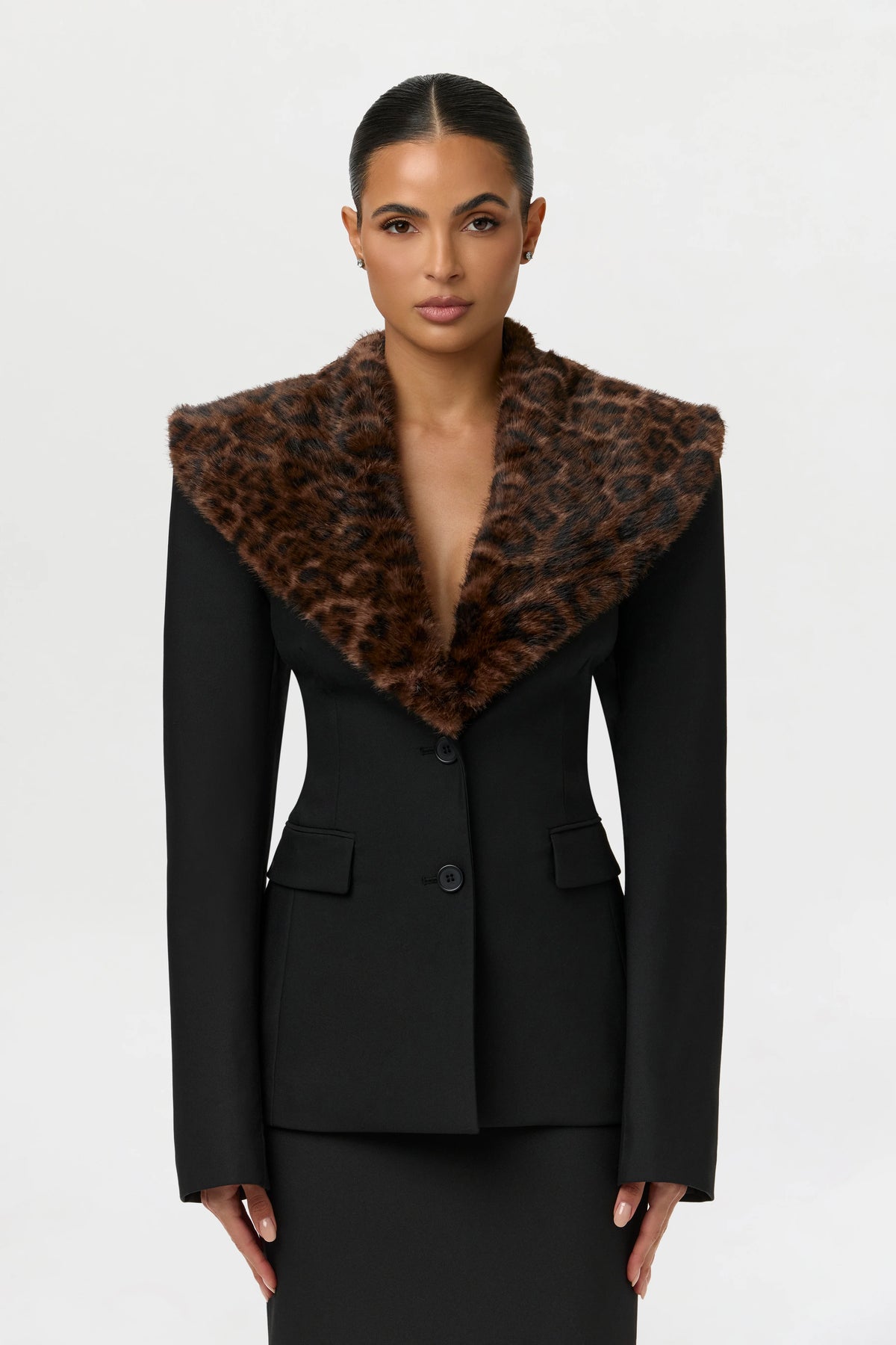 Suiting Jacket with Fur Collar