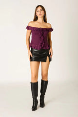 Chiffon Off The Shoulder Top