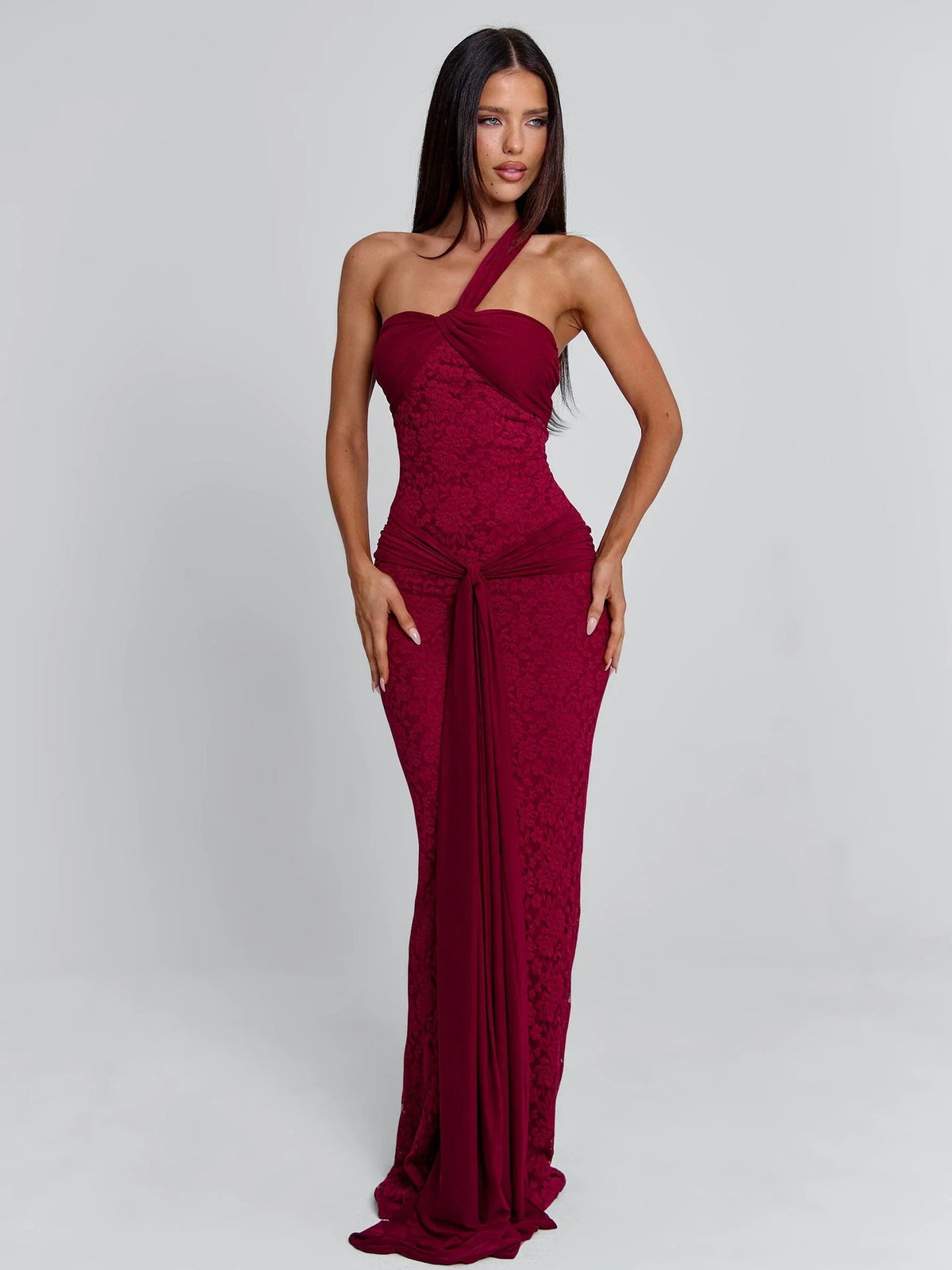 IRMA MAXI DRESS BURGUNDY