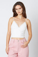 Mesh Ruffle Top