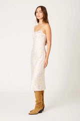 Vintage Satin Midi Dress