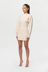 Knit Open Back Mini Dress