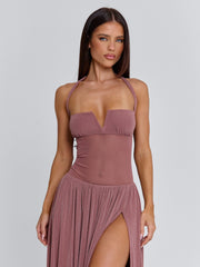Vyorix DEE MAXI DRESS MAUVE