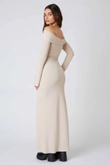 Long Sleeve Off the Shoulder Maxi Dress
