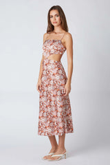 Retro Cut Out Midi Dress