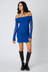 Long Sleeve Off the Shoulder Mini Dress
