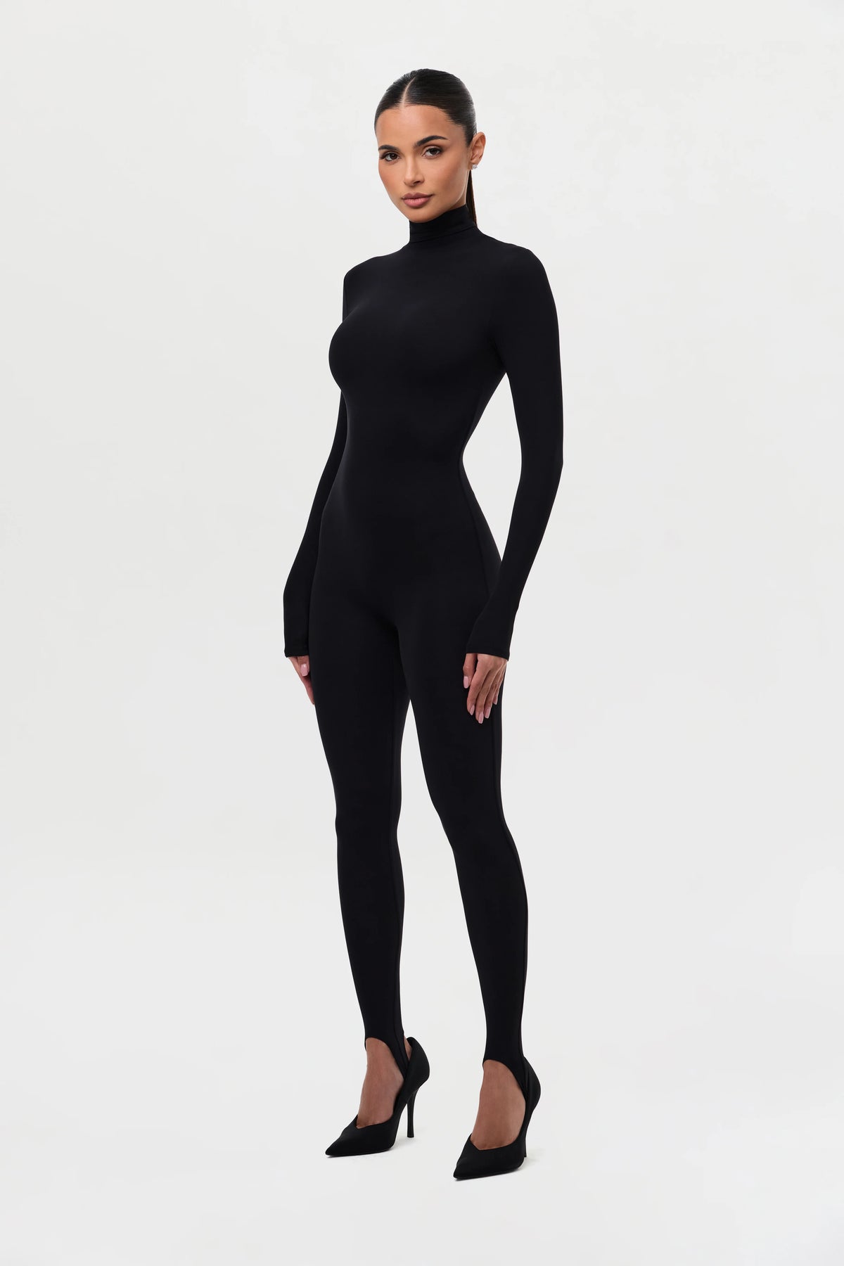Naked Turtleneck Jumpsuit with Stirrup