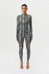 Naked Print Stirrup Legging Petite