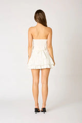 Strapless Ruched Mini Dress