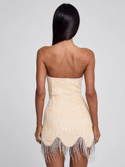 Vyorix REMINA MINI DRESS IVORY