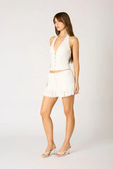 Pleated Halter Corset Top