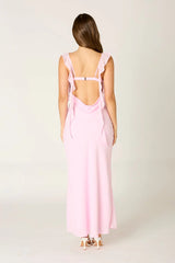 Waterfall Ruffle Maxi Dress