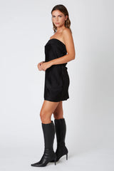 Strapless Bias Mini Dress