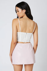 Mini Rosette Mesh Corset