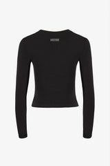 Thermal Long Sleeve Top in Black