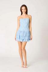 Tiered Lace Mini Dress