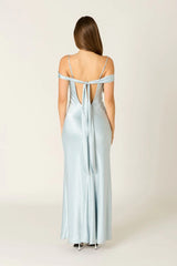 Satin Off The Shoulder Gown