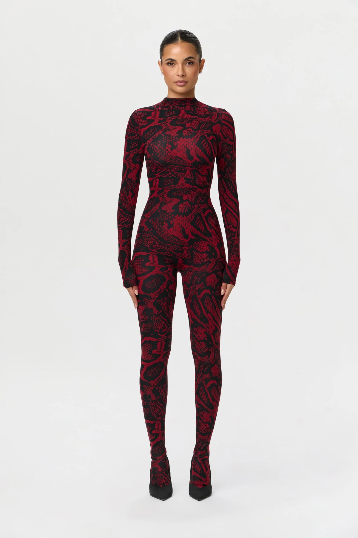 Naked Print Closed Toe Jumpsuit