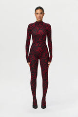 Naked Print Closed Toe Jumpsuit