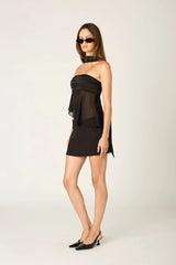 Asymmetrical Strapless Top