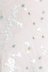 Embellished Multi-Strap Mini Dress in Ivory