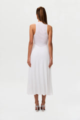 Hourglass Mesh Sleeveless Midi Dress