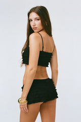 THE FIA RUFFLE SHORT IN BLACK