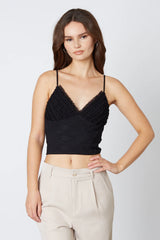 Mesh Ruffle Top