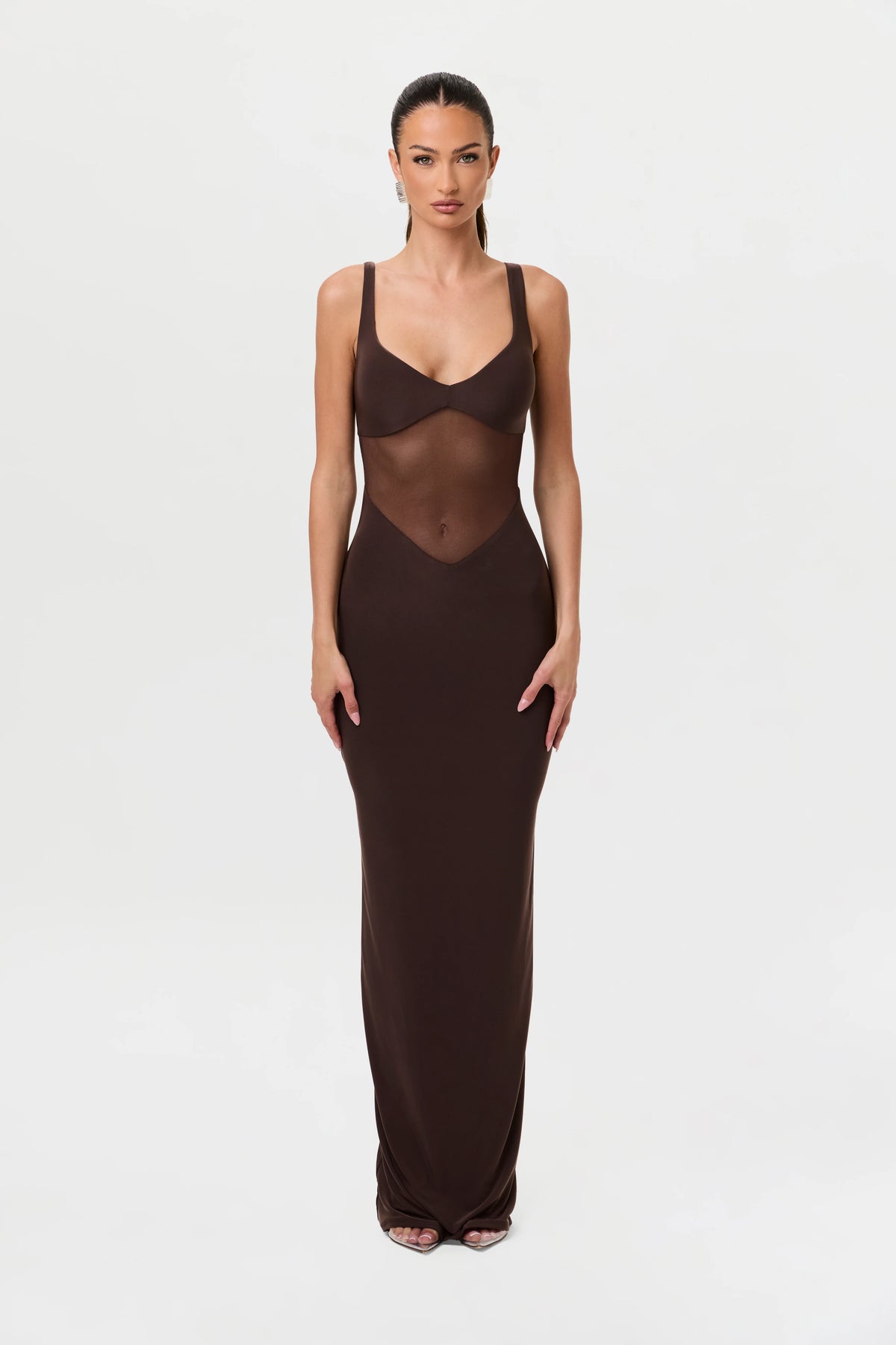 Hourglass Mesh Contrast Dress