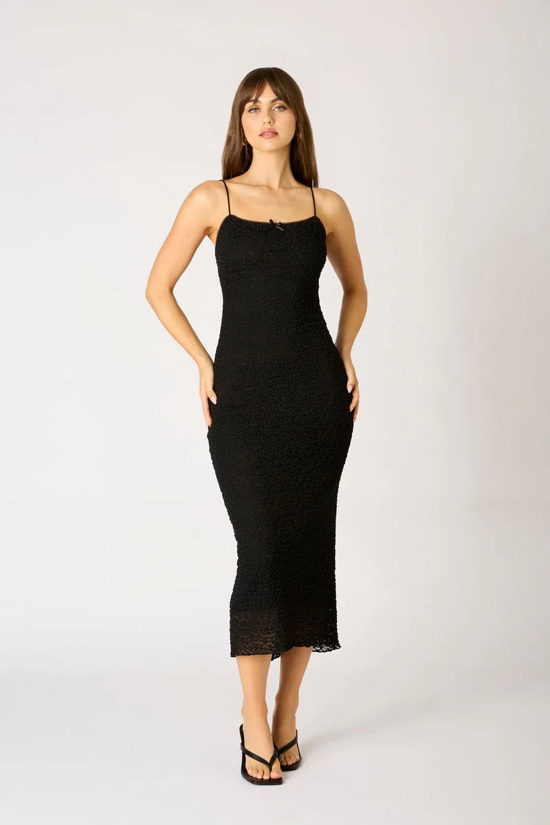 Textured Midi Dress