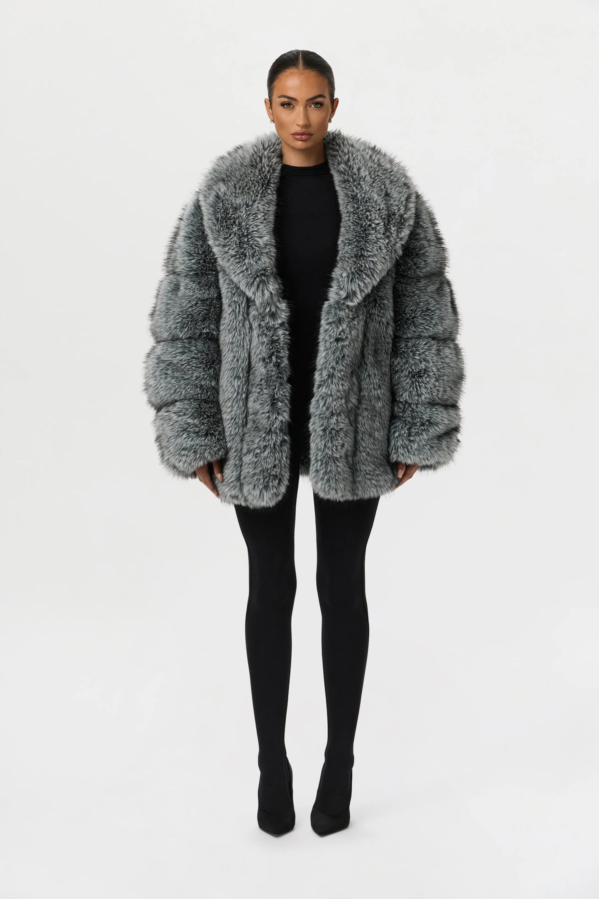 Faux Mink Pelted Coat