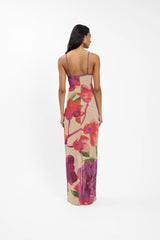 Slip Dress | Mesh Fuchsia Bloom