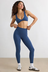 Refine - Soft Active High Waist Leggings in Washed Navy