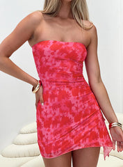 Donelli Mini Dress Pink Floral Tall