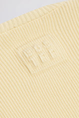 Ribbed-Knit Cropped Shrug in Lemon