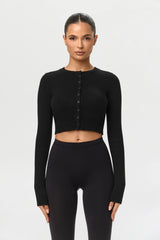 Knit Cropped Cardigan Top