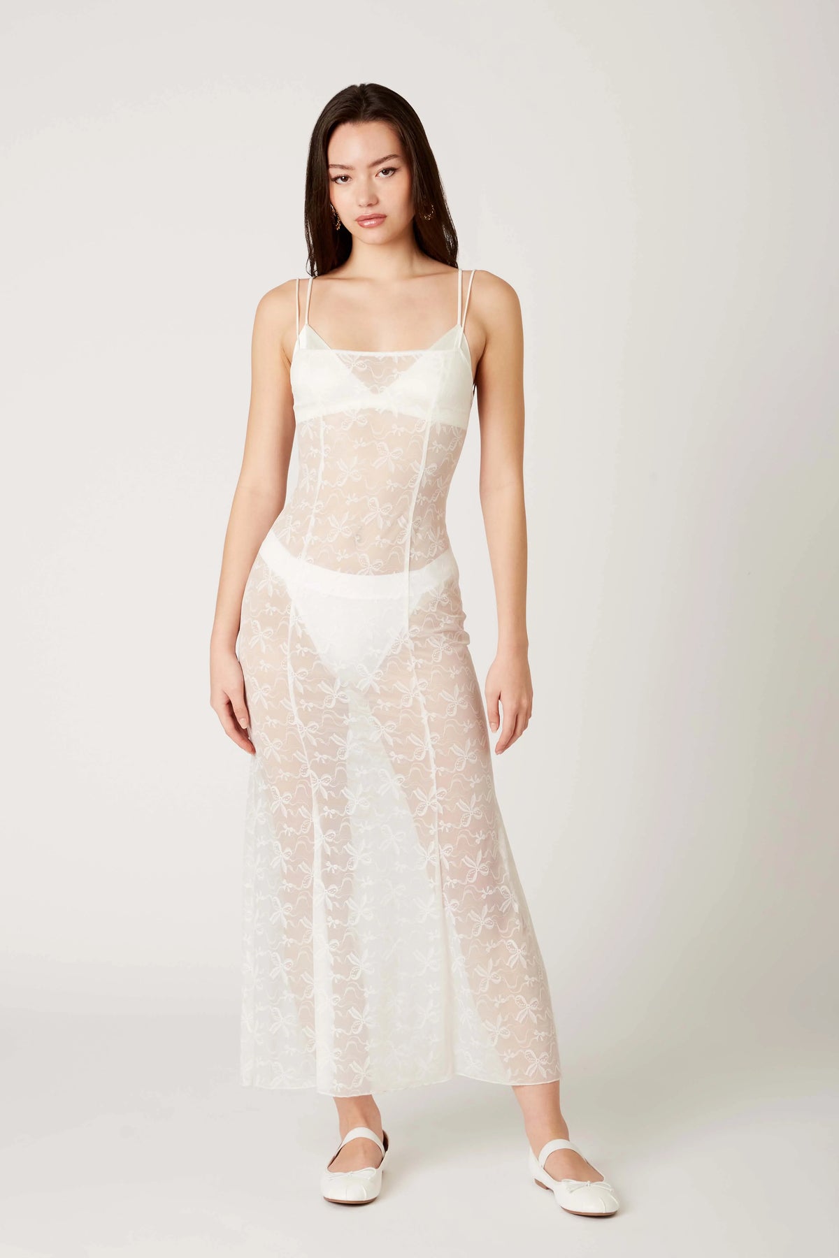 Lace Sheer Maxi Dress