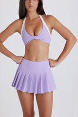 Soft Active Low-Rise Pleated Tennis Skort in Lilac