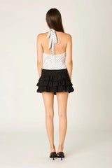 Tiered Ruffle Mini Skirt