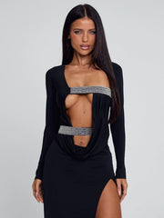 Vyorix SOLVIA MAXI DRESS BLACK