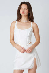 Embroidered Tulle Corset