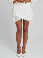 Vyorix MAE MINI SKIRT IVORY