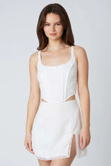 Embroidered Tulle Corset