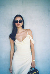 Draped Gown | Lemon