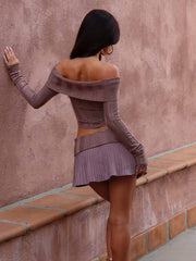 LUCI MINI SKIRT TAUPE