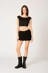 Lace Tiered Mini Skort