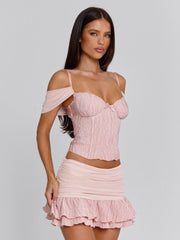 Vyorix MARVINA MINI SKIRT PINK